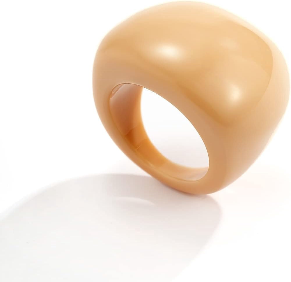 Chunky Colorful Rings Colorful Chunky Acrylic Wide Band Ring Resin Chunky Knuckle Finger ...