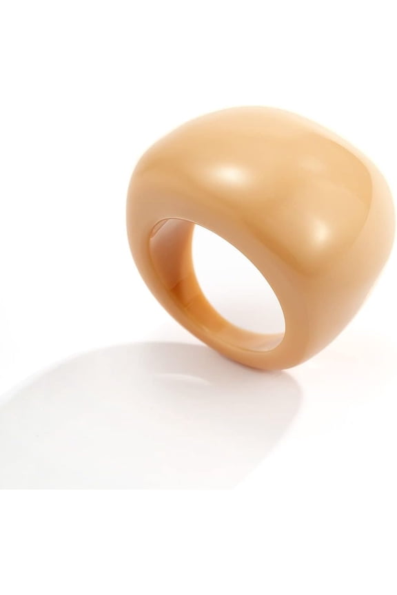 Colorful Chunky Acrylic Wide Band Ring Resin Chunky Knuckle Finger Stackable Finger Ring Cute Multicolor Acrylic Candy Finger Rings for Women Y2K Jewelry