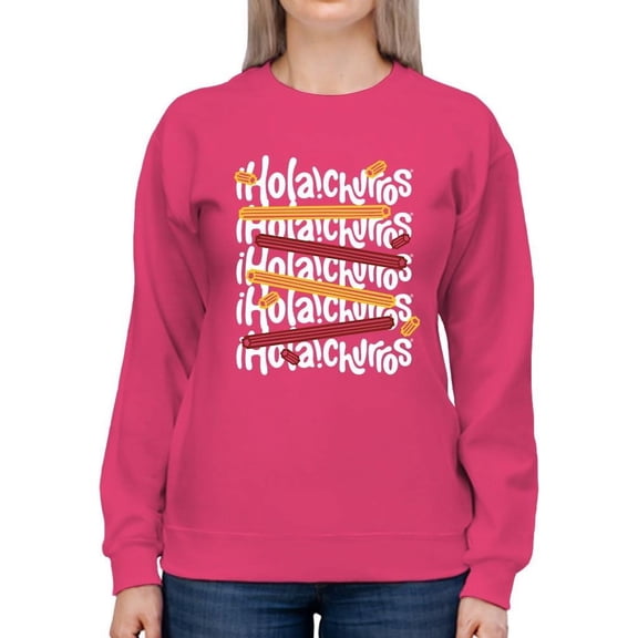 Colorful Churro Art - Fun Graphic Print Women's Sweatshirt