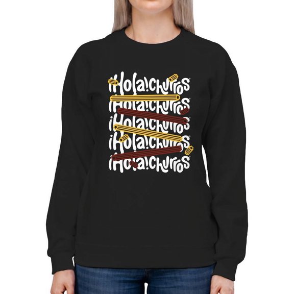 Colorful Churro Art - Fun Graphic Print Women's Sweatshirt