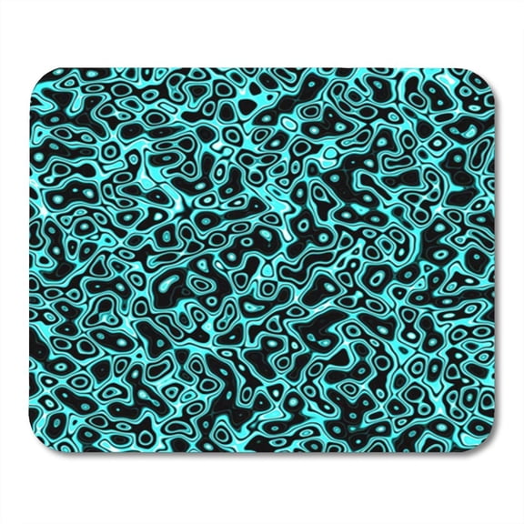 Colorful Circles Abstract Fractal Blue Marbleized Plasma Color Digital Mousepad Mouse Pad Mouse Mat 9x10 inch