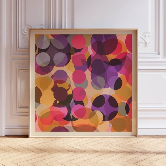 Colorful Circles Square Geometric Home Wall Decor