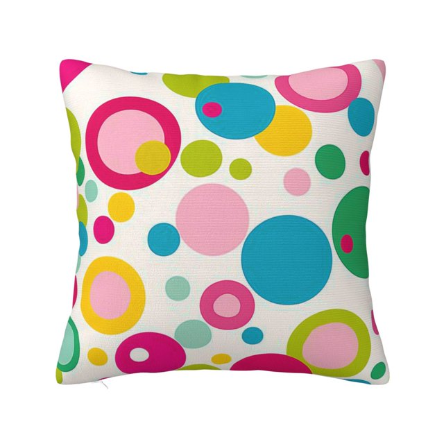 Colorful Circles on Background Decorative pillowcase square pillowcase
