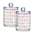 thumbnail image 1 of Colorful Citrus Cotton Swabs Cans Translucent Plastic Canisters Dustproof Lid for Bathroom Storage, 1 of 7