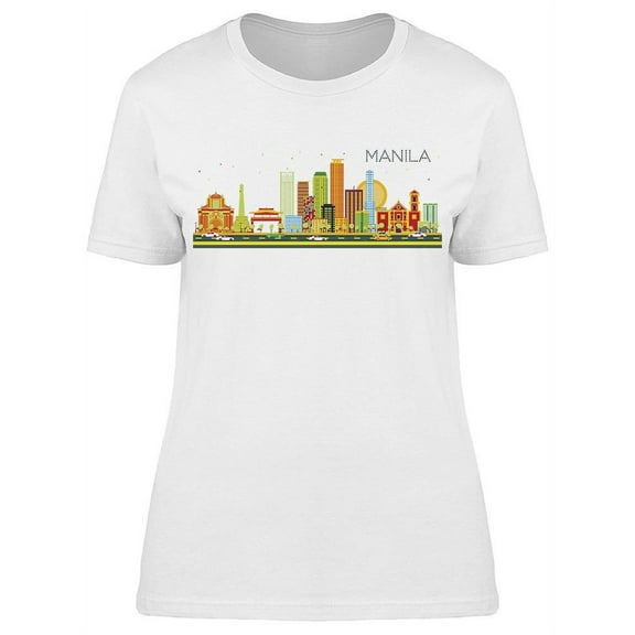 Colorful City Manila Philippines T-Shirt Women -Image by Shutterstock, Female 3X-Large