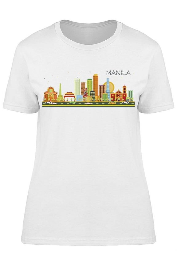 Colorful City Manila Philippines T-Shirt Women -Image by Shutterstock, Female 3X-Large