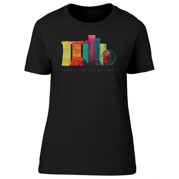 Colorful City Singapore T-Shirt Women -Image by Shutterstock, Female XX-Large
