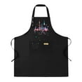 thumbnail image 1 of Colorful City Skyline Graphic Adjustable Bib Apron with 2 Pockets - Stylish Cooking Apron for Men & Women Perfect for Chefs, 1 of 5