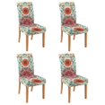 thumbnail image 1 of Colorful and Classic Paisley Vintage Dining Chair Covers Set of 4 Featuring Bohemian Floral Ethnic Retro Patterns Washable Polyester Stretch Slipcovers Removable Protector for Chic Home Decor, 1 of 7