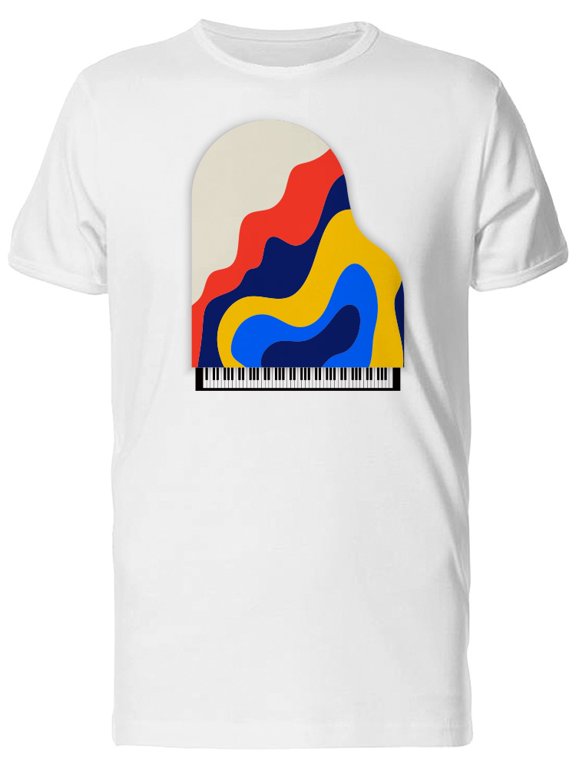Colorful Classical Piano T-Shirt Men -Image by Shutterstock, Male Medium