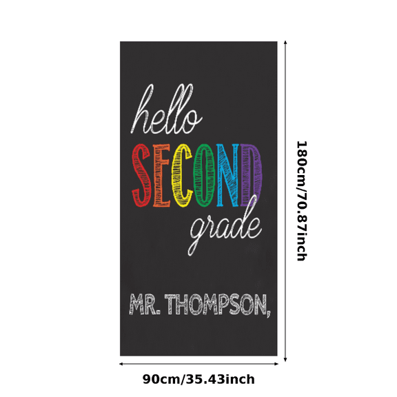Colorful Classroom Banner School Decoration Welcome Sign for Second Grade Teacher Students
