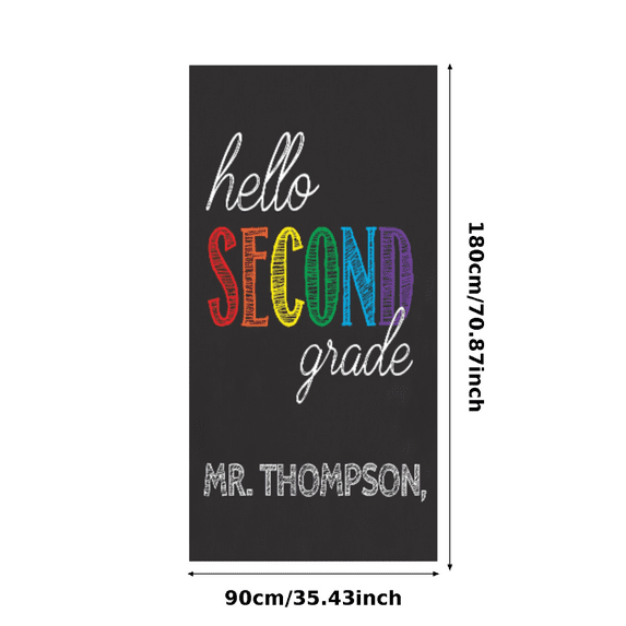 Colorful Classroom Banner School Decoration Welcome Sign for Second Grade Teacher Students