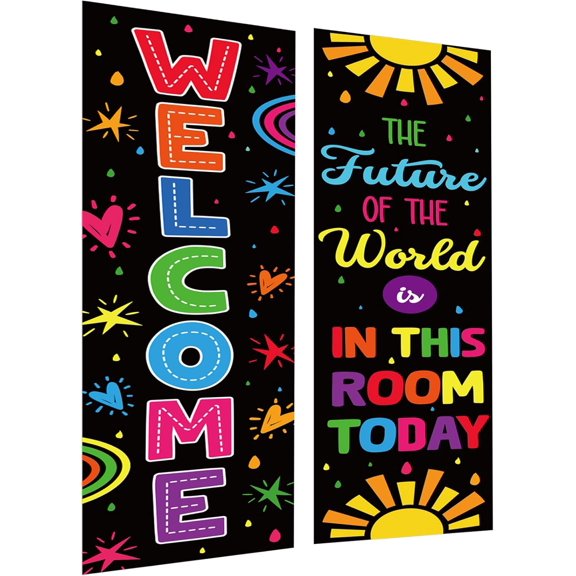 Colorful Classroom Decorations Classroom Welcome Banner and Poster for Teachers Positive Affirmations Banner Motivational Bulletin Board for Class School Classroom Bulletin Board Office Decoration