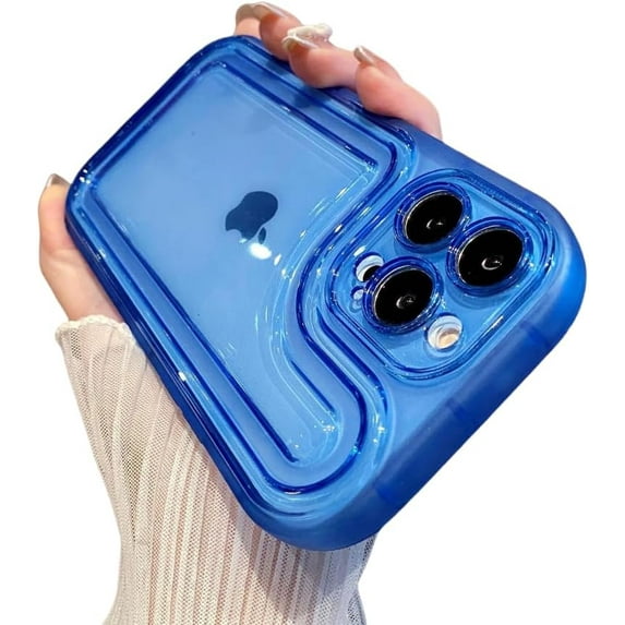 Colorful Clear Soft Silicone Phone case, Macaron Color, Simple, Anti-Drop wear-Resistant, for iPhone 15 14 13 12 11 Pro Max Plus XS XR X 7 8 Phone Case (Dark Blue,iPhone 12 Pro)