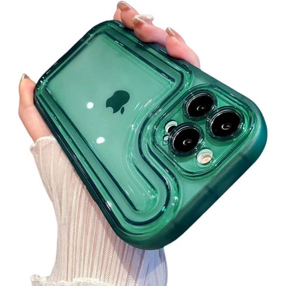 Colorful Clear Soft Silicone Phone case, Macaron Color, Simple, Anti-Drop wear-Resistant, for iPhone 15 14 13 12 11 Pro Max Plus XS XR X 7 8 Phone Case (Dark Green,iPhone XR)