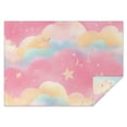 thumbnail image 1 of Colorful Cloud Star Pattern Rectangle Tablecloth 60"x84",Waterproof Polyester Rectangle Table Cloth, Wipeable Spillproof Polyester Tablecloth for Dining, Camping, Indoor and Outdoor, 1 of 5