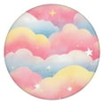 thumbnail image 1 of Colorful Cloud Star Pattern Round Fitted Tablecloth with Elastic Edge,Dining Table Cover Waterproof,Outdoor Round Tablecloth for Camping,Dining,Indoor and Outdoor, 1 of 7