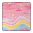 thumbnail image 1 of Colorful Cloud Star Pattern Square Fitted Tablecloth with Elastic Edge,Square Table Cover,Washable Elastic Table Cover for Home Kitchen Party Decor 36"x36", 1 of 6