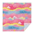 thumbnail image 1 of Colorful Cloud Star Pattern Square Tablecloth,Waterproof Square Table Cover,Wipeable Spillproof Washable Table Cover for Home Kitchen Party Decor 60"x60"(152x152cm), 1 of 6