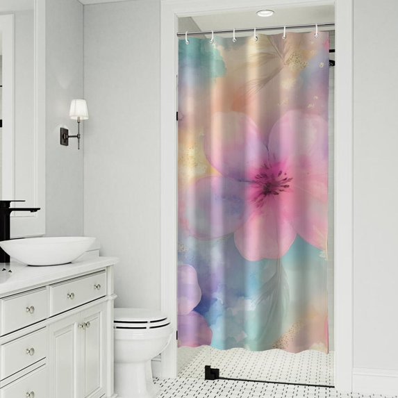 Colorful Cloud Star Tie Dye Pattern Shower Curtain 36"x72" ,Bathroom Decorative Shower Curtains Set with 12 Hooks,Modern Waterproof Washable Shower Curtain