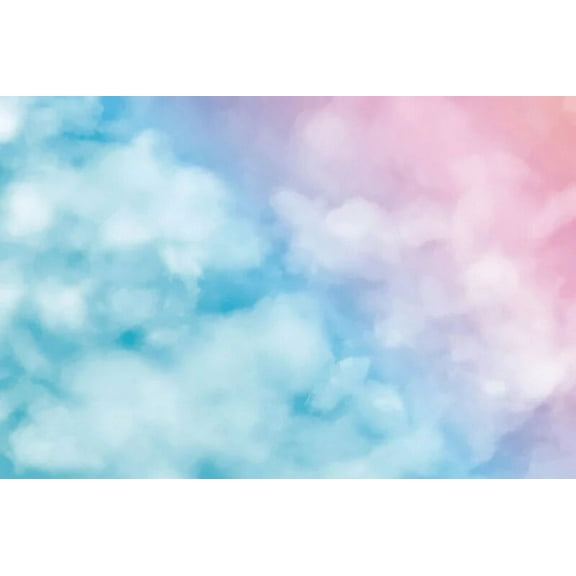 Colorful Clouds Backdrop Pink Blue Gradient Abstract Birthday Wedding Room Stage Decor Portrait Photography Background