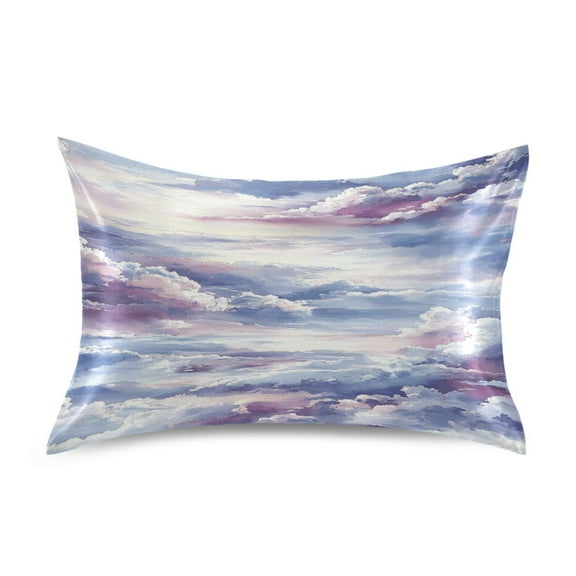 Colorful Clouds Satin Pillowcase 20''x26'' Double-Sided Print Soft Wrinkle Resistant