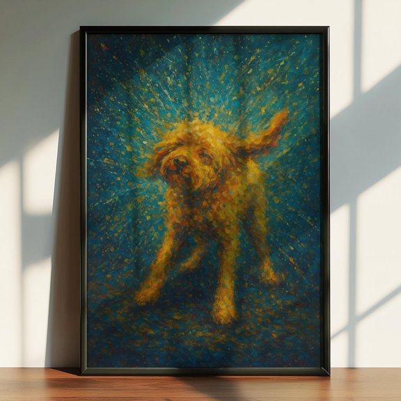 Colorful Cockapoo Art Print: Playful Dog Lover Gift
