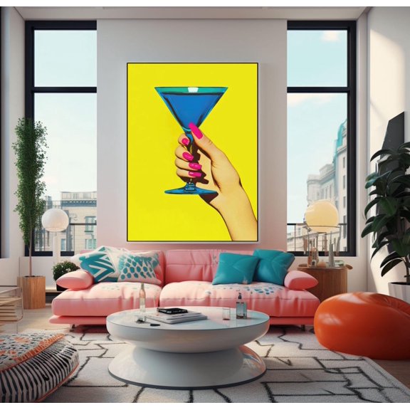 Colorful Cocktail Home Bar Poster Unframed Paper Print