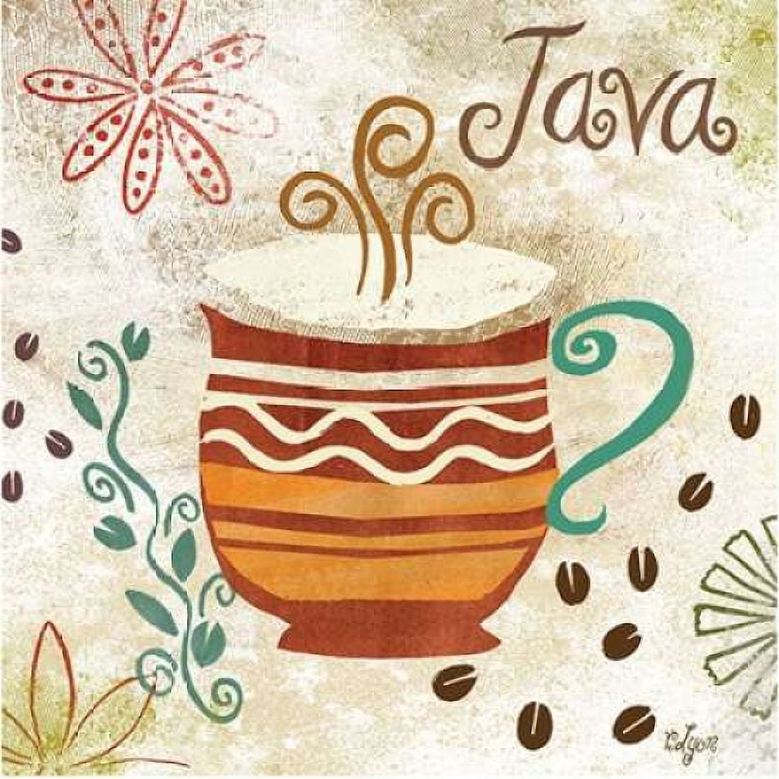 Colorful Coffee II Canvas Art - Rebecca Lyon (24 x 24)