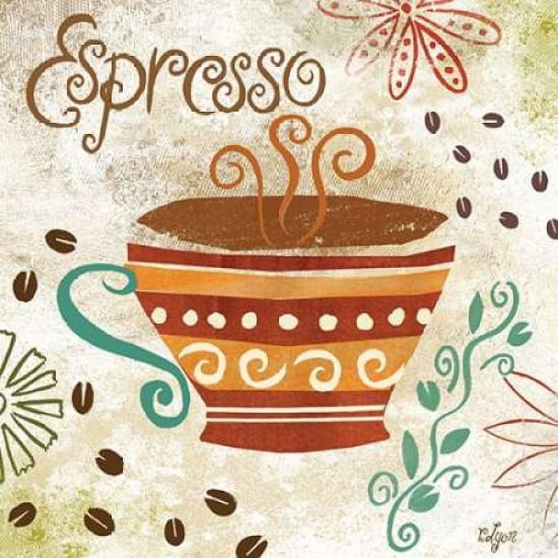 Colorful Coffee III Canvas Art - Rebecca Lyon (24 x 24)