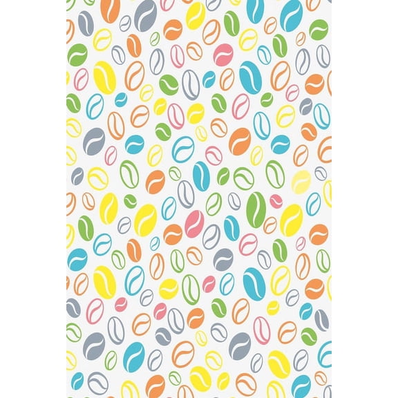 Colorful Coffee beans: Notebook graph paper 120 pages 6x9 perfect as math book, sketchbook, workbook and diary with caffeine kick (Paperback)