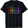 thumbnail image 1 of Colorful Color Crayon Attitudes Emotions of the Rainbow T-Shirt, 1 of 4