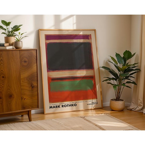 Colorful Color Field Inspired Wall Art Decor Unframed Paper Print