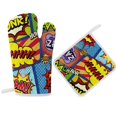 thumbnail image 1 of Colorful Comic Book Panels Oven Gloves And Pots Stand Set Oven Gloves And Pot Racks Pot Racks And Oven Gloves Set, 1 of 9