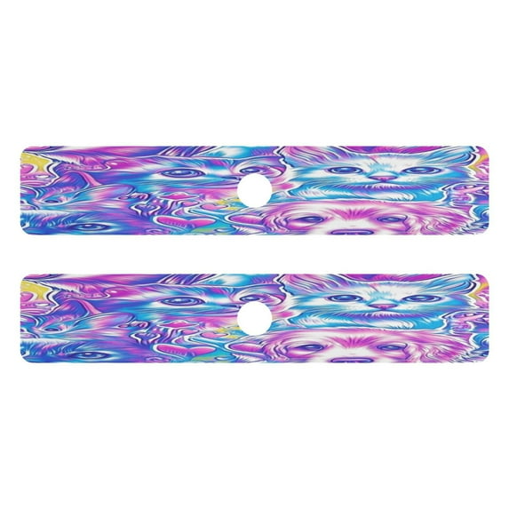 Colorful Companions Extra Long Silicone Algae Sink Mat 30x5.4in 2 Pack Waterproof Pad for Large Faucets, RV and Bathroom Sink