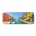 thumbnail image 1 of Colorful Computer Mouse Pad, Landscape Image of Venice Landmark Burano Island Canal Houses and Boats in Italy, Rectangle Non-Slip Rubber Mousepad Large, 31" x 12", Multicolor, by Ambesonne, 1 of 2