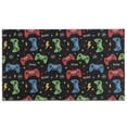 thumbnail image 1 of Colorful Controllers Games Black Pattern Door Rugs,Washable Non Slip Door Mats Indoor,Decorative Door Mats,Entry Mat Indoor for Entrance,Bedroom,Kitchen,Bathroom,17"x30", 1 of 6