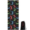 thumbnail image 1 of Colorful Controllers Games Black Pattern Hot Yoga Mat Towel Non Slip for Hot Yoga - Quick-Drying Yoga Mat Cover with 4 Corner Pockets with Travel Bag - Hot Yoga Towel Non Slip 74"x26", 1 of 6