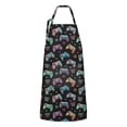 thumbnail image 1 of Colorful Controllers Games Icons Black Apron-Garden Aprons for Women with Pockets-Cotton Linen Waterproof Kitchen Cooking Gardening Aprons Adjustable for Kitchen,Cooking,BBQ and Salon 33x27 Inch, 1 of 7