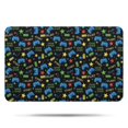 thumbnail image 1 of Colorful Controllers Games Icons Black Pattern Bathroom Rugs Mat,Non Slip Microfiber Bathroom Rug,Rubber Backing,Soft Bathroom Mats for Bathroom Floor,Tub and Shower,17x27in(43x68cm), 1 of 2