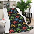 thumbnail image 1 of Colorful Controllers Games Stars Black Pattern Blanket,Comfortable Soft Flannel Throw Blanket,All Season,Warm Lightweight Blankets for Sofa Bed Couch Living Room Chair,60"x80", 1 of 4