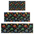 thumbnail image 1 of Colorful Controllers Games Stars Black Pattern Kitchen Rugs Sets Of 3,Kitchen Runner Rugs Non Skid Washable,Decorative Kitchen Floor Mats for Kitchen,Sink,Laundry,17"x30"+ 17"x47" + 17"x59", 1 of 6