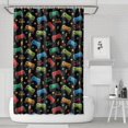 thumbnail image 1 of Colorful Controllers Games Stars Black Pattern Shower Curtain 72"x72" ,Bathroom Decorative Shower Curtains Set with 12 Hooks,Modern Waterproof Washable Shower Curtain, 1 of 6