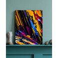 thumbnail image 1 of Colorful Convergence - Abstract Expressionism Canvas Wall Art, 1 of 2