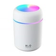 thumbnail image 1 of Colorful Cool Mini Humidifier,Essential Oil Diffuser,Aroma Essential USB Personal Desktop Humidifier for Car,Office Room,Bedroom etc,2 Adjustable Mist Modes (White), 1 of 6