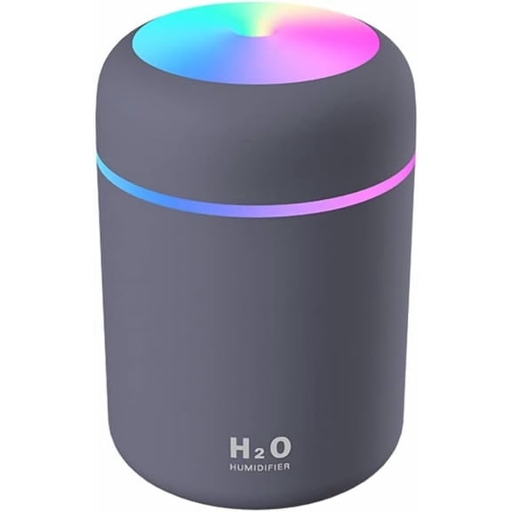 Colorful Cool Mini Humidifier, Rechargeable - USB Personal Desktop Humidifier for Car, Office Room, Bedroom,etc. Auto Shut-Off, 2 Mist Modes, Super Quiet.