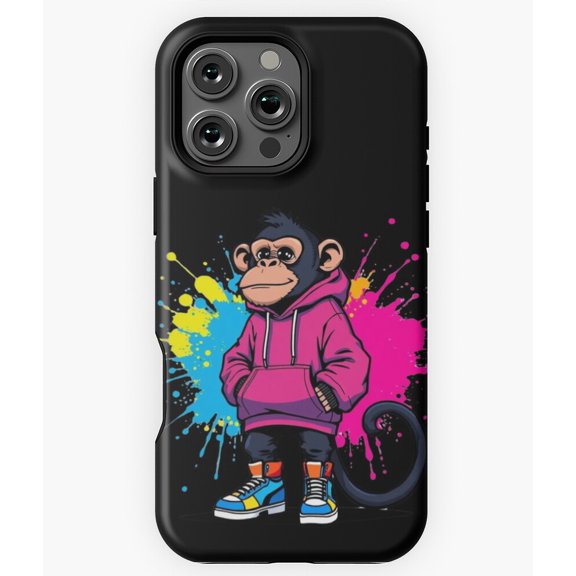 Colorful Cool Monkey Ape Jungle N4600 Phone Case for iPhone 17 16 15 14 13 12 11 Pro Max