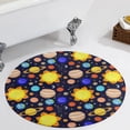 thumbnail image 1 of Colorful Cool Planet Round Carpet Circle Rug Outdoor Patio Area Rug Washable Large Area Rugs Hallway Room Decor Fitness Mats, 1 of 8