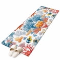 thumbnail image 1 of Colorful Coral Area&nbsp;Rug 2x6ft Watercolor Fish Non-Slip&nbsp;Washable Square&nbsp;Rugs Soft Felt Indoor Floor Mat for Bedroom Kitchen Living Room Bathroom, 1 of 9