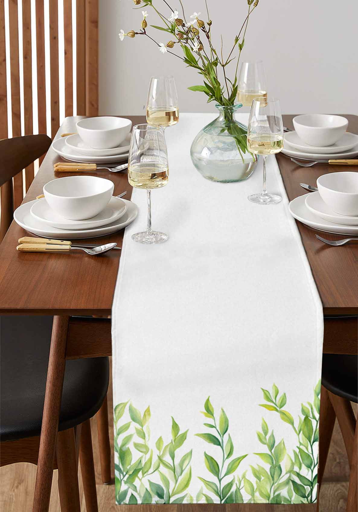 Colorful Corals Ocean Fish Table Runner 13x90in Non-Slip Cotton Linen ...